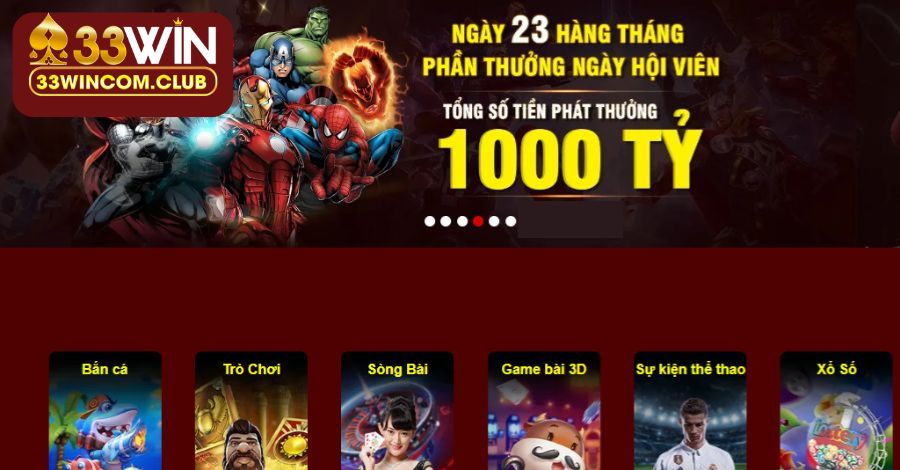 Nhà cái 33win cung cấp sản phẩm cá cược uy tín