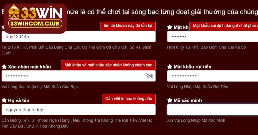 Mẹo đăng ký 33win hoàn tất sau 1 phút